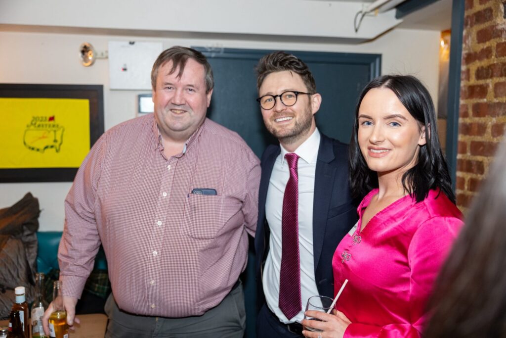 Darren T. Moore with members at IABANY's Leap Day networking and post-bar celebration