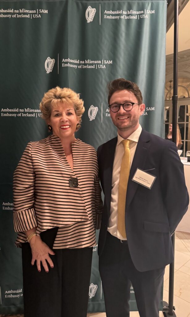 Darren T. Moore with Geraldine Byrne Nason, Ambassador of Ireland to the United States, at the 2024 Irish Legal 100 reception