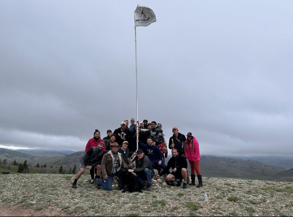 Gerry Spence Method Class of 2023 at the summit of Spence Mountain, Wyoming